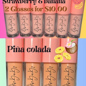 2GoGirlz lipgloss duo strawberry & banana and piña colada. New summer glosses