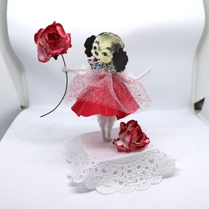 style vintage Bump chenille Valentine Puppy figure Poupée en papier de Pâques shabby chic figurine pipe cleaner gâteau décoration pépinière décor cadeau