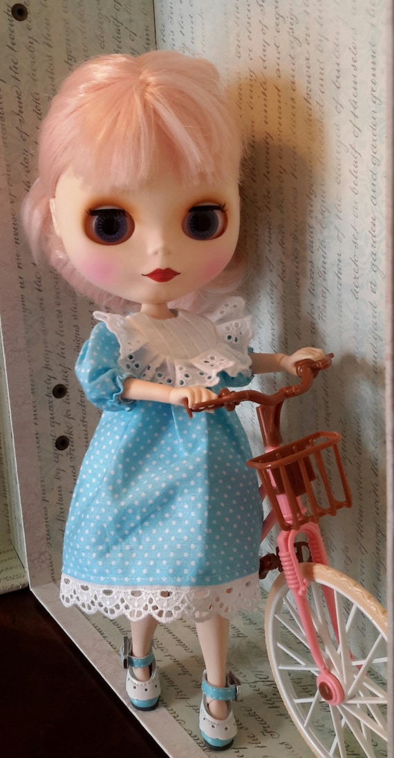 Takara 12/" Blythe Doll Sweet And Delicate Outfits-Light Blue Dress