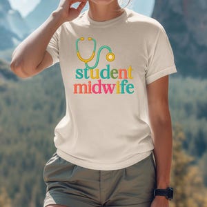 Shirt student verloskundige, verloskundige schoolcadeau, carrièresweater, aangepast beroep-T-shirt, afstudeercadeau voor verloskundige, toekomstig verloskundige-T-shirt