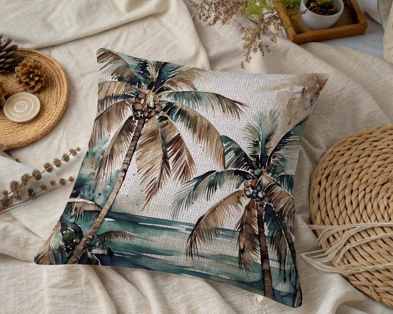Palm Tree Throw Pillownull