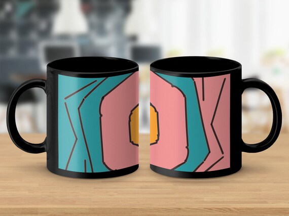 Geometric Pattern Coffee Mug: Vibrant Abstract Art, Modern Drinkware - Etsy