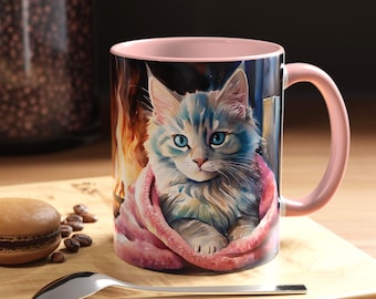 Cozy Cat Coffee Mug - Whimsical Pet Lover Gift