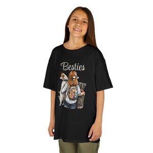 Kids Pet Lovers Tee, Besties T-Shirt for Kids, Dog Lover Gift, Fun Animal Shirt, Cute Animal Graphic Tee