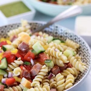 The BEST RECIPE Easy Pasta Salad | Quick Lunch or Side Recipe | Instant Download Meal | Chicken Meal Prep
