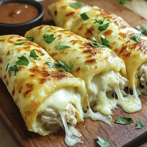 The BEST RECIPE Cheesy Garlic Chicken Wraps Printable | Easy Slow Cooker Dinner | Instant Download Meal | Chicken Meal Prep