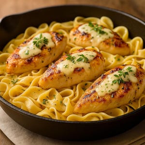 BEST RECIPE Creamy Garlic Chicken Pasta | Easy Dinner Recipe PDF | Printable Family Meal Guide | Comfort Food Instant Download