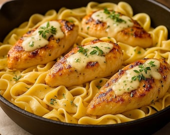 Creamy Garlic Chicken Pasta Recipe: Easy Dinner Meal Guide (PDF Download