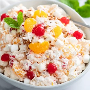 The BEST RECIPE Ambrosia Salad | Classic Fruit Dessert Recipe | Instant Download Meal | Chicken Meal Prep