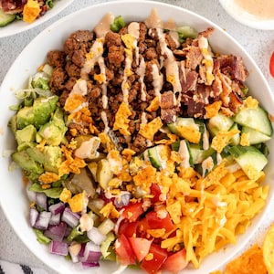 La MIGLIORE RICETTA: Cheeseburger Bowls / Ricetta per cena in famiglia a basso contenuto di carboidrati / Download immediato del pasto / Preparazione del pasto a base di pollo