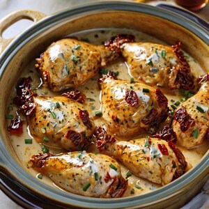 Crockpot Marry Me Chicken Recept afdrukbaar | Eenvoudig slowcooker-dinerrecept | Direct downloaden | Romantische kipmaaltijd | Digitale receptenkaart