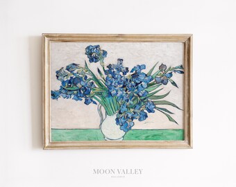 Van Gogh Irises Print | Floral Still Life Wall Art (Digital Download)