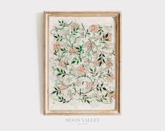 William Morris Floral Art Print | Vintage Botanical Illustration (Digital Download)