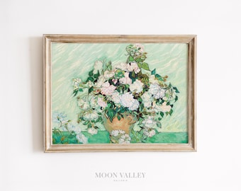 Van Gogh Rosen Druck | Vintage Blumenbild (Digitaler Download)