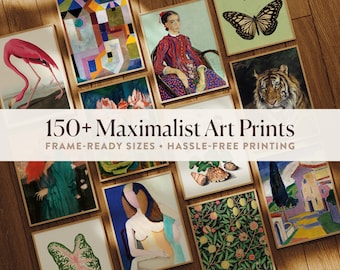 150+ Vintage Art Prints | Eclectic Gallery Wall Set (Digital Download)
