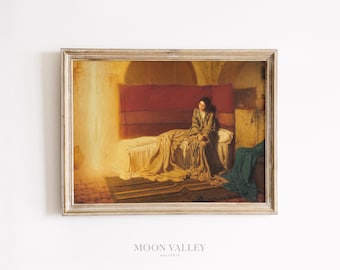 Impresión de Tanner sobre la Anunciación / Arte católico horizontal grande, arte mural bíblico de María, decoración religiosa imprimible