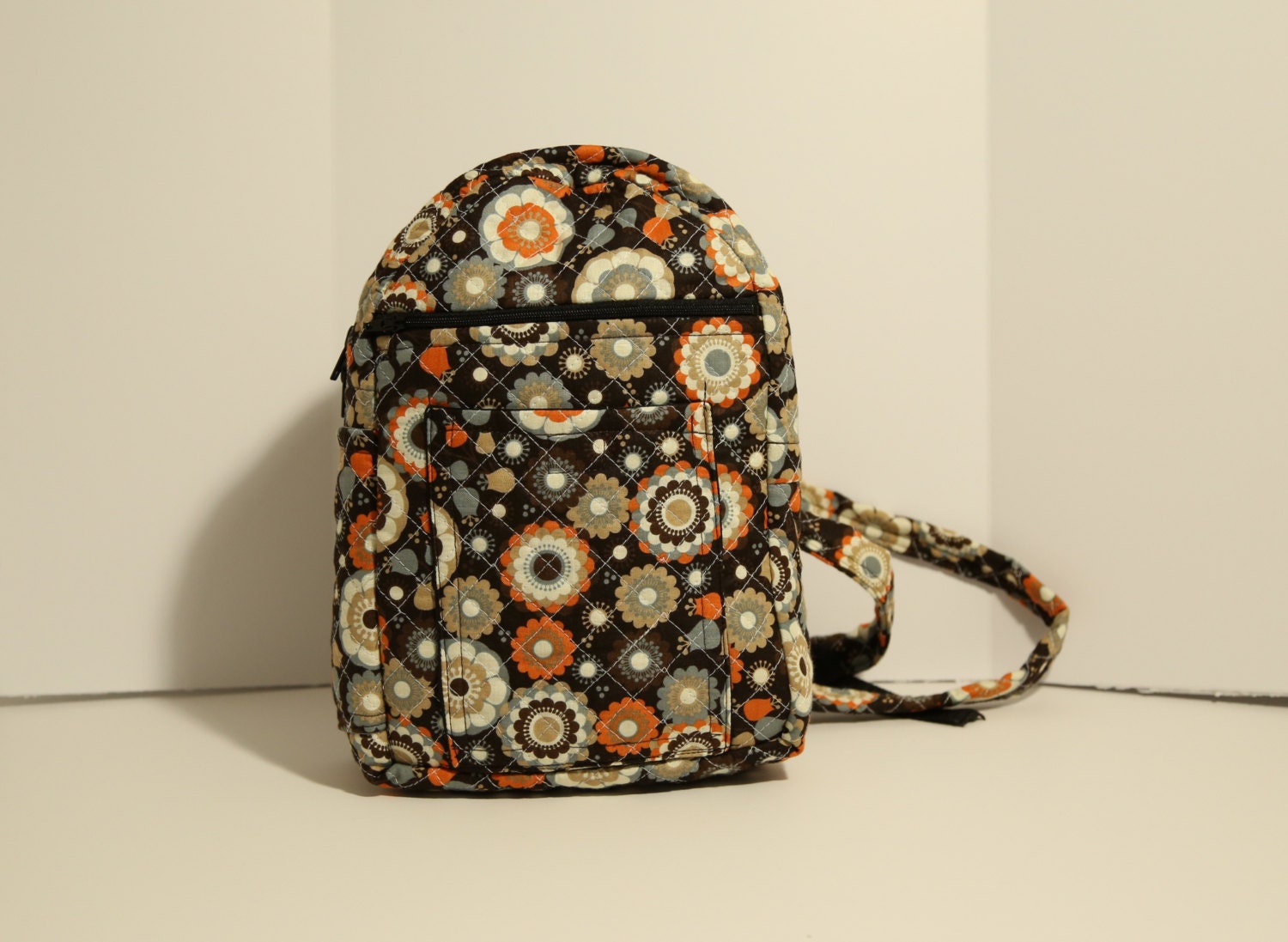 Quilted Backpack 11 x 7 small purse in gray Etsy