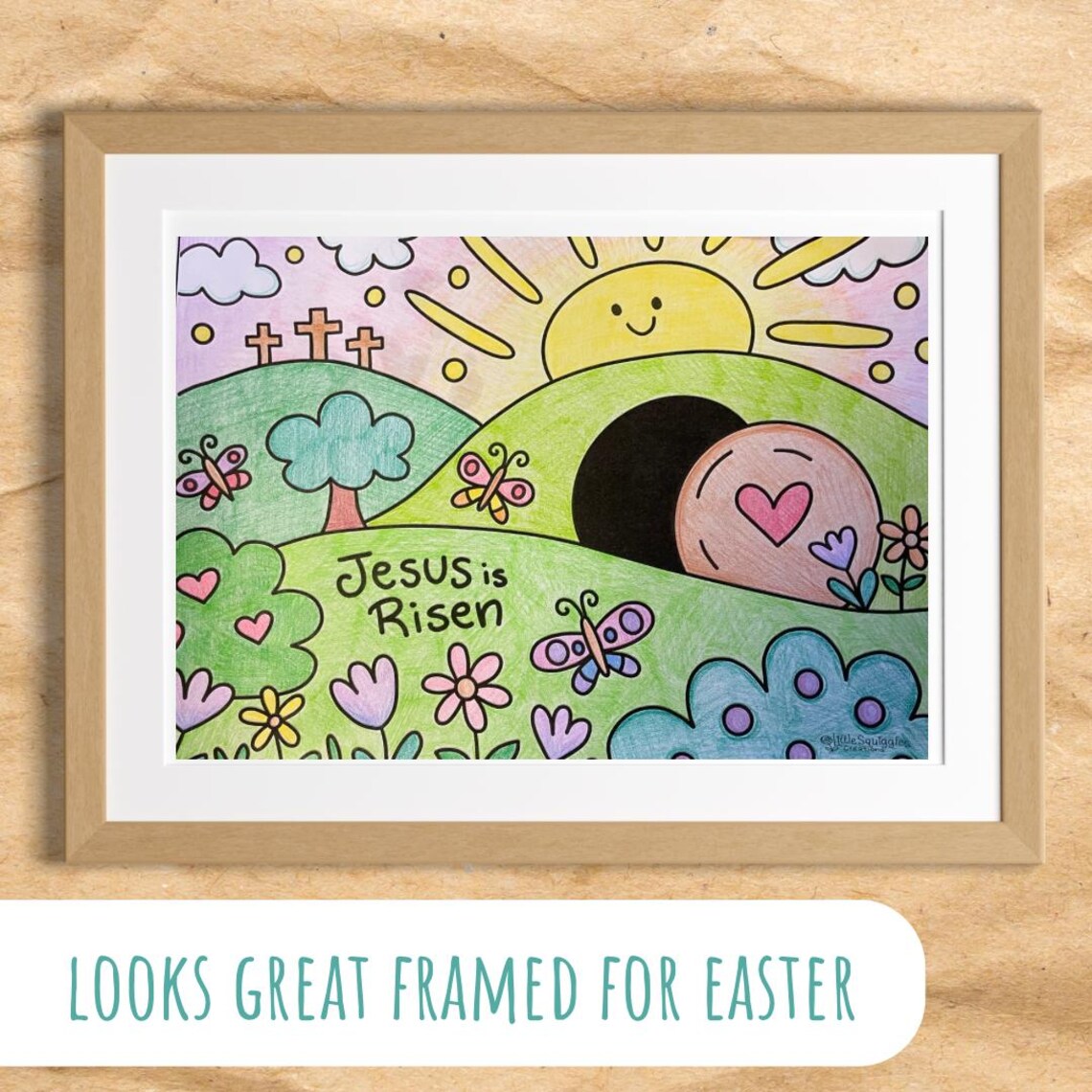 Jesus Is Risen Colouring In Jesus is Risen Easter Colouring Page (instant PDF Download) - Etsy