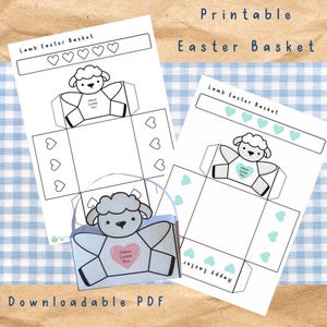 Printable Lamb Easter Basket