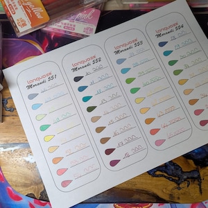Languo 162 Gel Pen Color Chart
