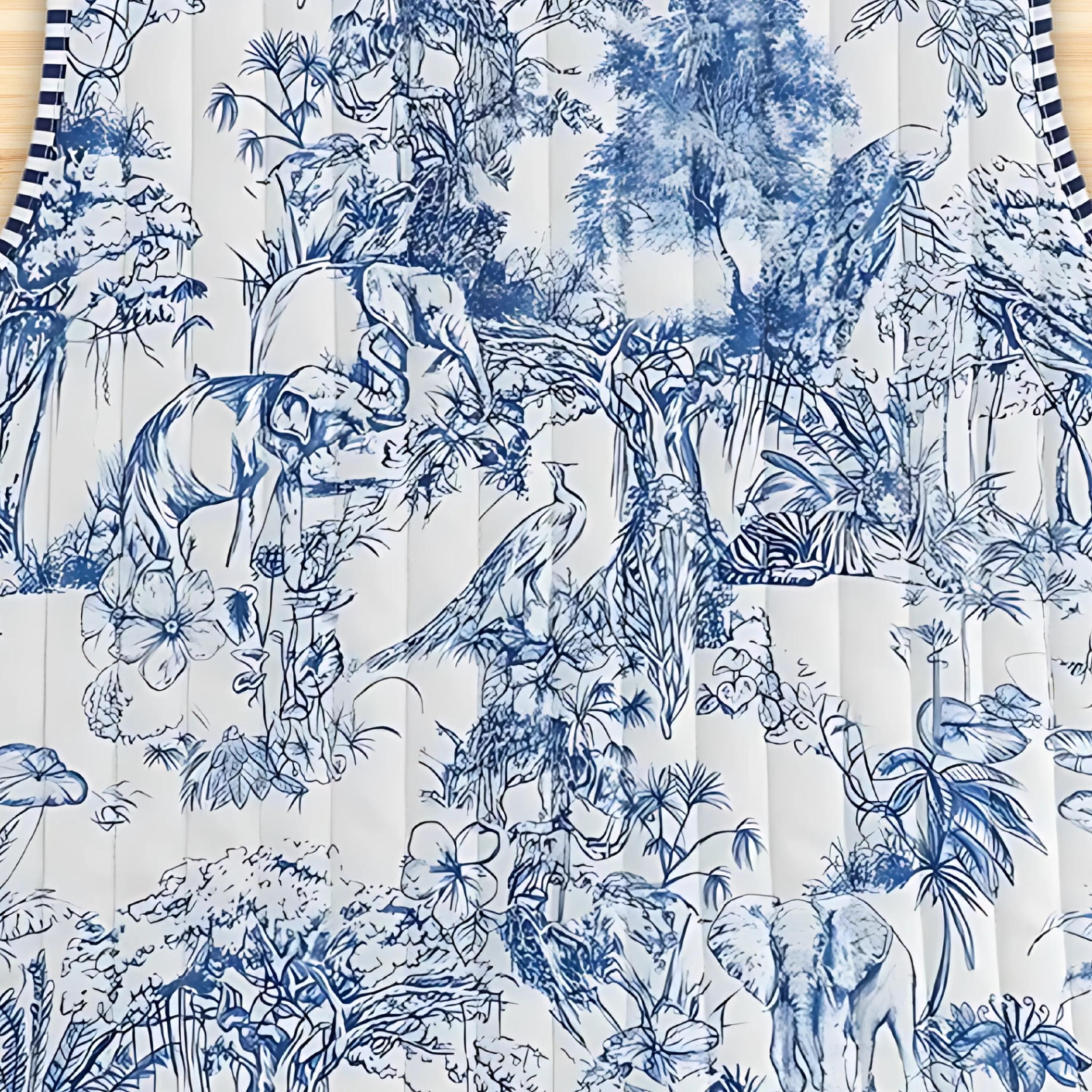 Blue Toile De Jouy Quilted Vest: Reversible Cottagecore Gilet - Etsy