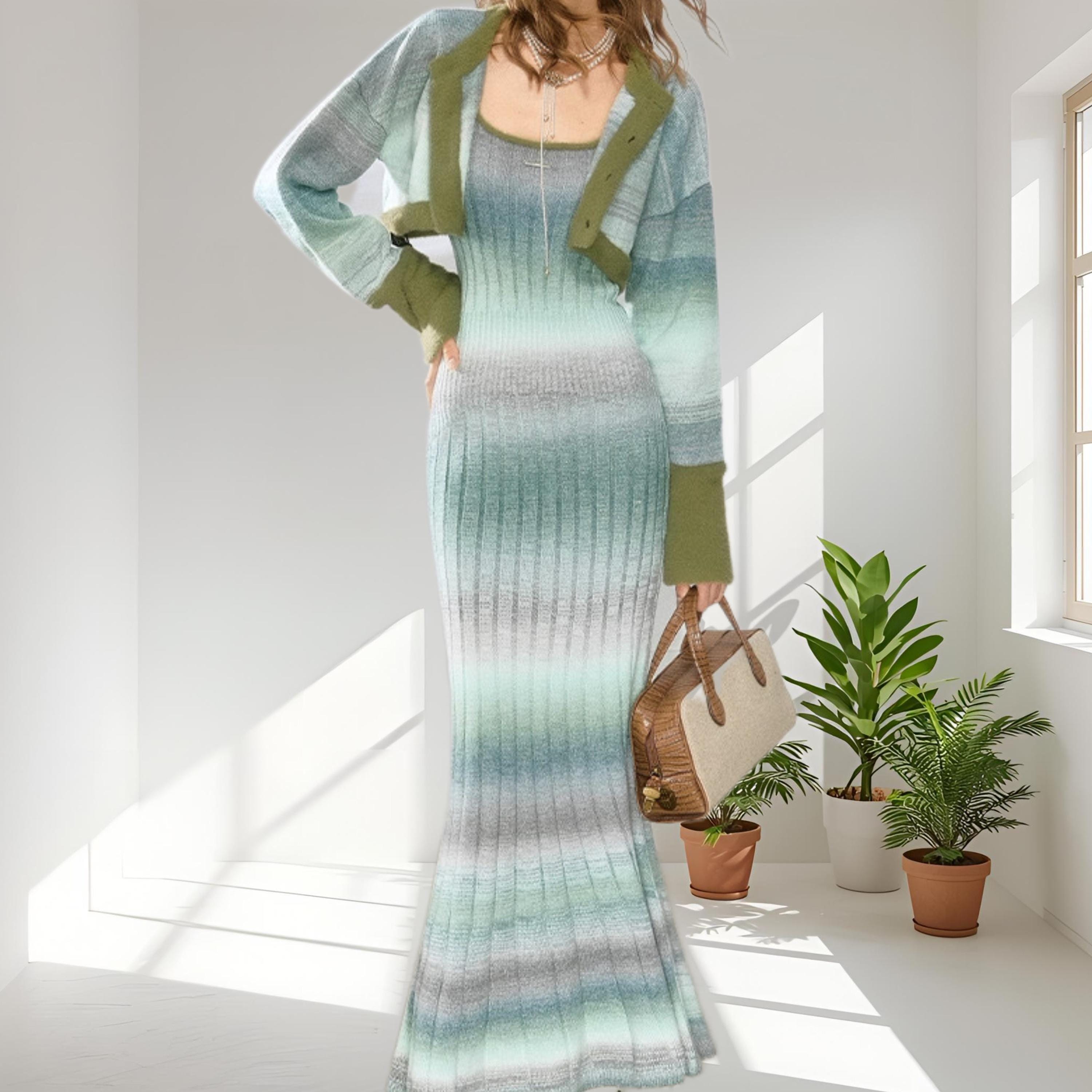 fine knitted ombre maxi dress Soft Spoken Knit Maxi Dress