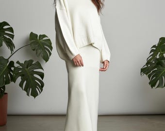 taylor long sleeve pleated skirt sweater maxi dress Rebecca Taylor Ella Sweater Dress in Ivory at Nordstrom, Size Medium