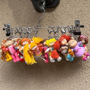 Vintage Cabbage Patch 4" posable figurine keychains