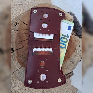 Cartera de cuero hecha a mano – Diseño unisex – Regalo minimalista y atemporal para él y para ella