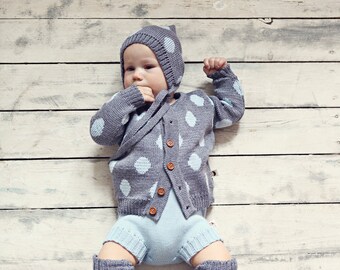 VEST 1 YEAR boy original knitted hands hood elf Clothing Boys Clothing Jackets & Coats 