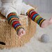 Knit Rainbow Baby Leg Warmers Wool leg warmers Kids eco friendly