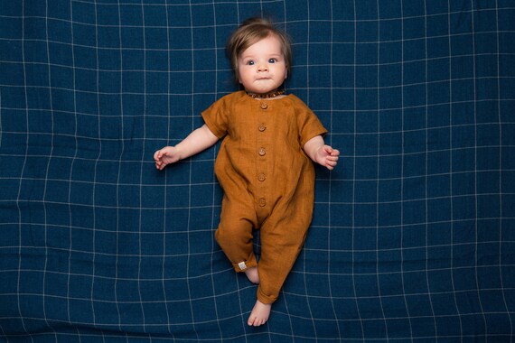 linen baby jumpsuit
