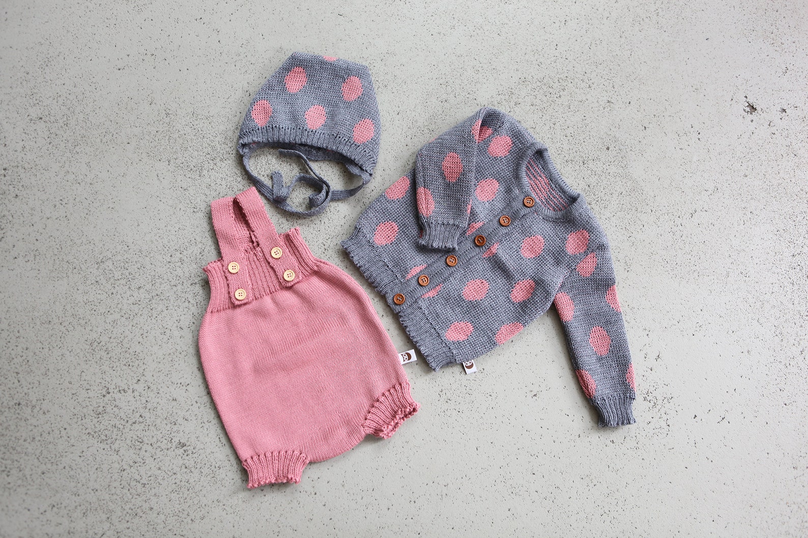 Knit Baby Clothes Baby Girl Outfit 3 Piece Set Romper Etsy