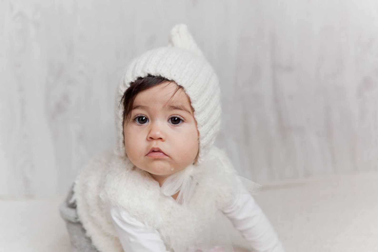 Knit Baby Hat Christening Baptism accessorie Newborn Knitted Etsy