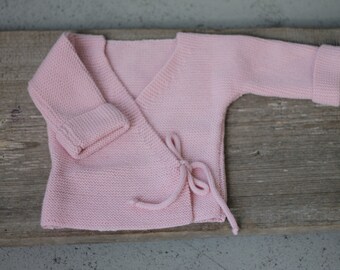 READY TO SHIP Baby girl sweater Size 3-6m/62cm Knit jacket Baby clothes Knit cardigan Baptism clothes Baby coming home clothes Knit cardigan