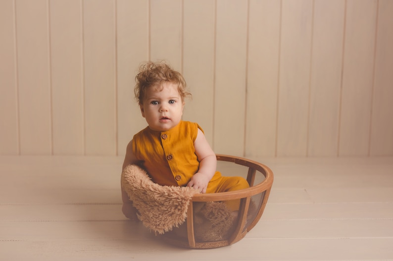 Baby linen romper Linen jumpsuit without sleeves Baby linen clothes Baby jumpsuit Toddler jumpsuit Linen overall Baby comig home outfit