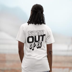 Stay Out of It Unisex Heavy Cotton Tee, Casual Wear, Gift for Friends, Street Style, Funny T-Shirt, Everyday Comfort
