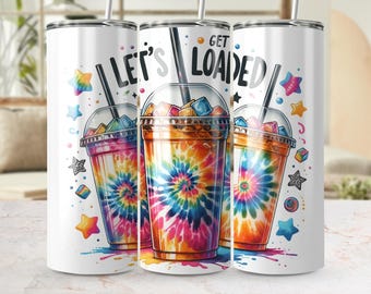 Tie Dye Tumbler wrap: 20 oz Seamless Sublimation wrap, 300 DPI, Colorful