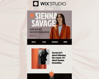 Bold Wix Studio Website Template: Business Coach & Creative Entrepreneur