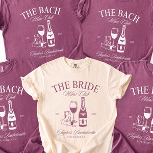 Der Bach-Weinclub Bachelorette Shirts, Social Bach Club T-Shirt, Hen Party Shirts, Bachelorette Party Shirts Comfort Colors, Vino Vor Gelübde