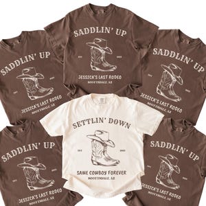 Custom Last Rodeo Bachelorette Shirts Cowgirl Bridal Party Shirts Same Cowboy Forever Last Hoedown Country Bach Nashville Bachelorette Party