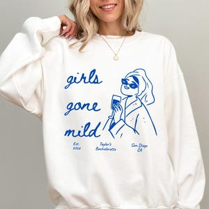 Girls Gone Mild Sweatshirt, Bachelorette Bride T-shirt, Spa Weekend Girls Trip, PJs & Prosecco Bridal Party Shirt