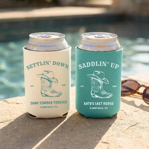 Nashville bachelorette party can cooler personalized with bride name location and est year