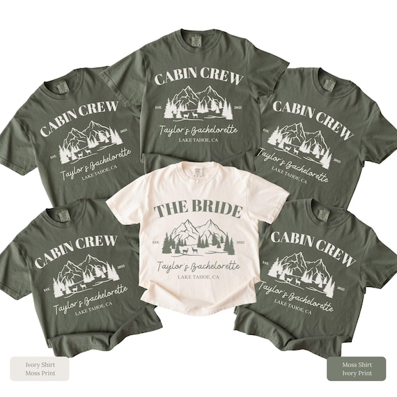 Cabin Trip Bachelorette Shirts, Mountain Camp Bride Tee, Camping Lake Weekend Party Sweatshirts, Custom Bride Squad Shirt