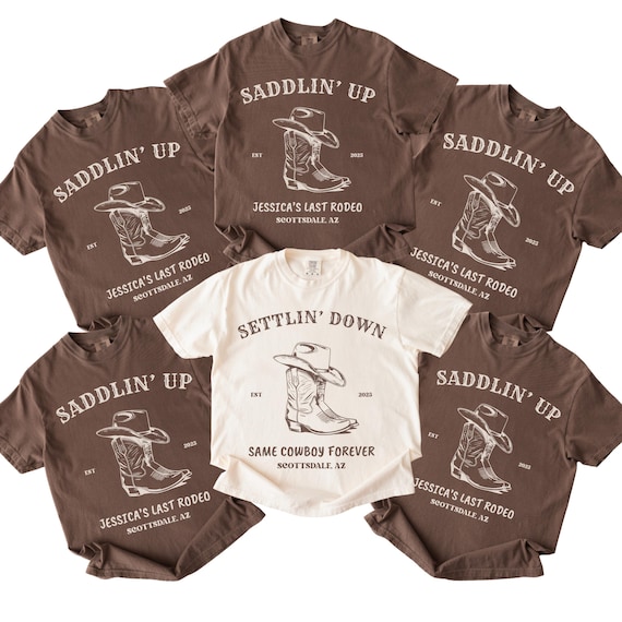 Custom Last Rodeo Bachelorette Tee: Cowgirl Bridal Party Shirt