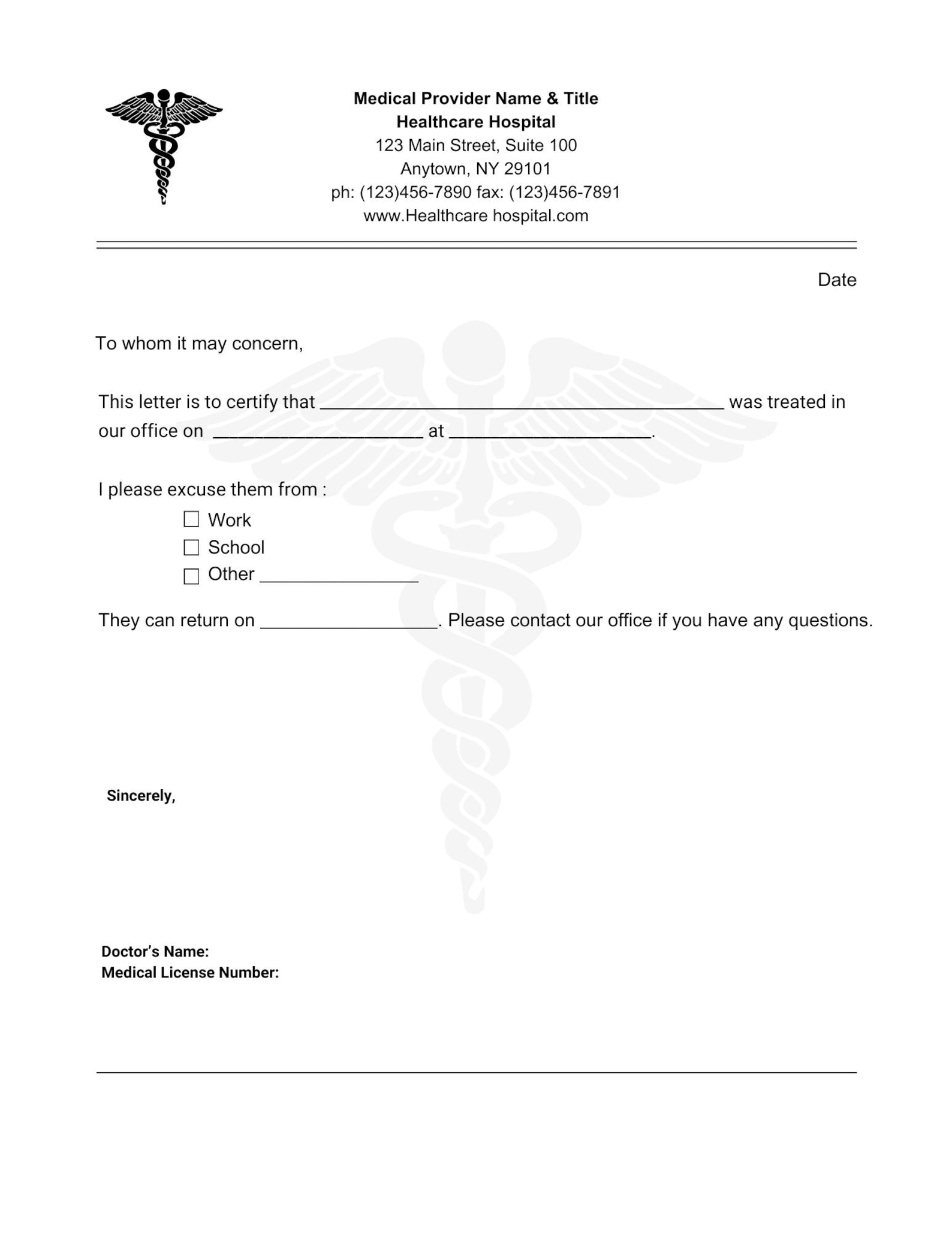 Doctor's Note Template: 5 Customizable Designs (canva) - Etsy
