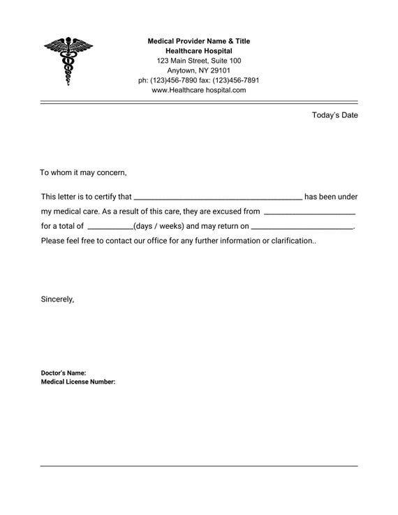 Doctor's Note Template: 5 Customizable Designs (canva) - Etsy UK