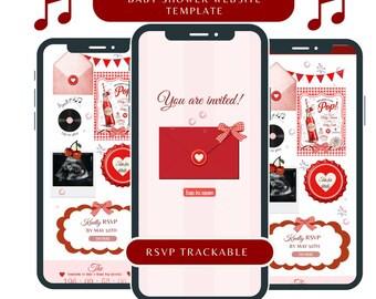She's Ready to Pop Baby Shower Website Invitation, Soda Pop Baby Shower Website, Editable Canva Invitation with RSVP