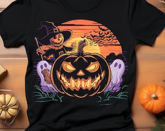 Halloween Ghost Pumpkin PNG, Spooky Clipart (Digital Download