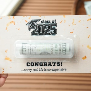 Regalo divertido de graduación en efectivo, lindo e ingenioso porta billetes para estudiantes de último año de secundaria, 6.º y 8.º grado, graduados universitarios.